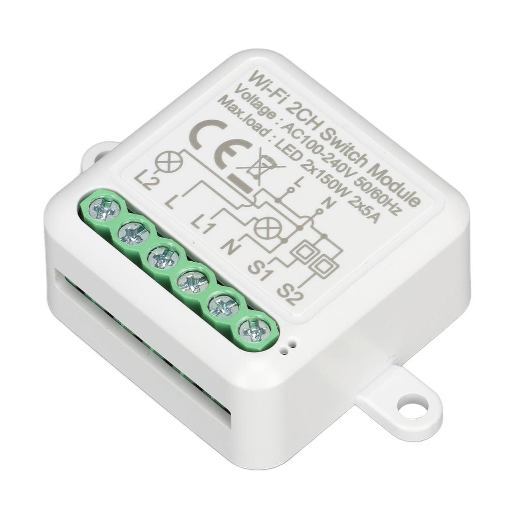 Wifi APP Remote Control Switch Relay Module WiFi 2CH Light Switch Module for Tuya AC 100?240V