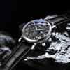 CHENXI Top Brand Men's Quartz Watches Transparent movement Multifunctional Waterproof Luminous Leather Strap Men's Watch