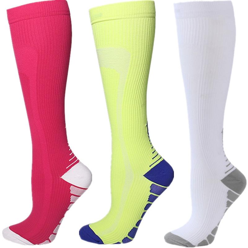 1/3 Pairs Compression Socks Knee High 20-30 Mmhg Fit Medical Edema Diabetes Varicose Veins Running Marathon Sports Socks