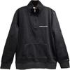 Embroidered Logo Solid Color Polo Neck Pullover Long Sleeve Sweatshirt Men Sweatshirt Black 78JB563-001