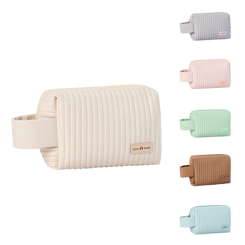 Lady Cosmetic Bag Women PU Makeup Bag Waterproof Toiletry Travel Wash Pouch Beauty Case Portable Storage Bag Organizer Gifts New