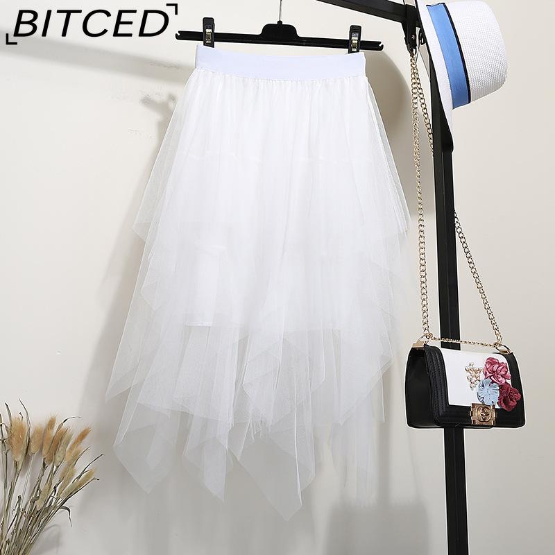 BITCED Damenmode Lässig Einfarbig Druck Sommer Frühlingsrock