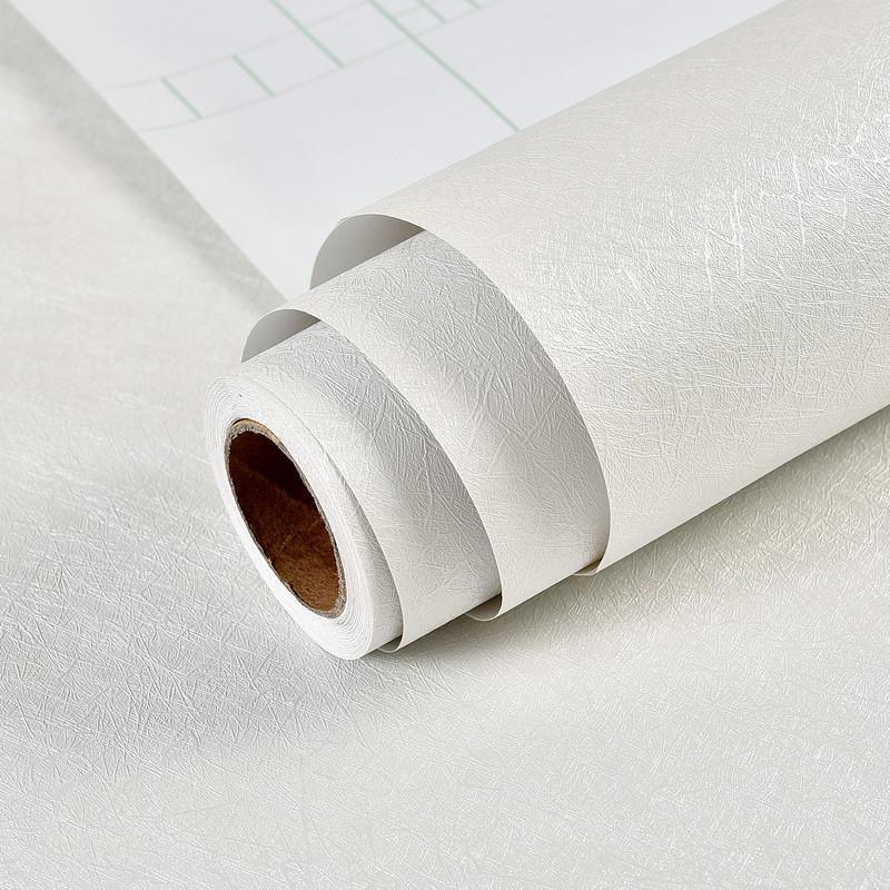 40cm Simple Pure Color Silk Self-adhesive Wallpaper PVC Living Room Bedroom Background Wall Waterproof Decoration Wall Stickers
