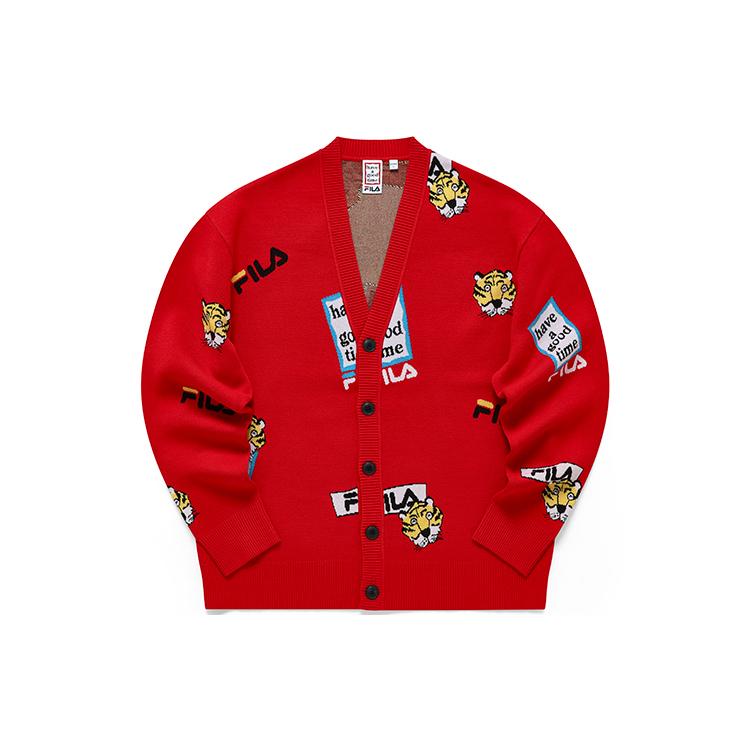 

New FILA Co branded Year Of The Tiger Collection Sweater Unisex Legend Red F11U219404F-RD XL