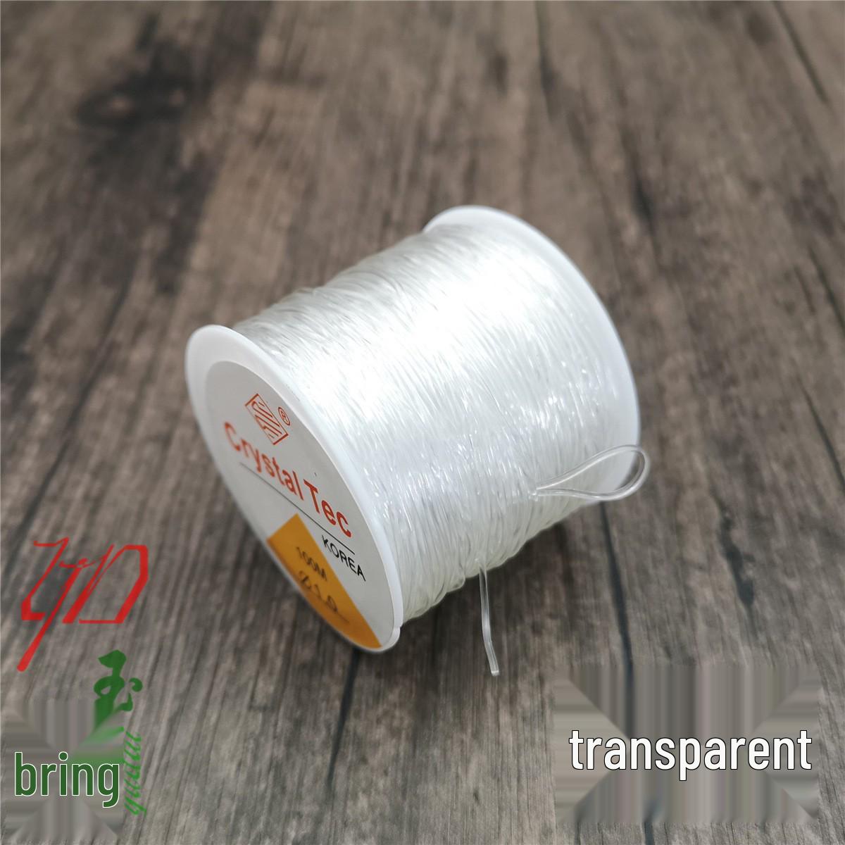 Round Crystal Bracelet Elastic Beading String - Transparent Stretch Ox Tendon Cord 0.8mm прозрачный