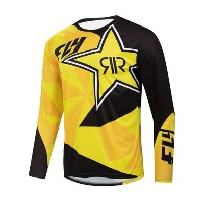 Men S Outdoor Sports T Shirt Long Sleeve for Mountain Bike Motorcycle Off Road Road Bike Quick Dry Cycling Top for Sports