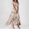 Women's Fashion Casual Floral Print Dress