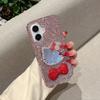 Rhinestone Kt Cat Mirror Premium Sense Mobile Phone Case for Iphone16Promax Bow Tie Apple 17 Lanyard Women's Model
