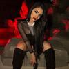 Autumn 2023 European & American Women's Mesh Spliced PU Leather Dress
