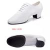 Scarpe da Uomo in Pelle Bianca Perforate Moderne per Ballo da Sala Fondo a Due Punti Scarpe da Ballo Latino Sneakers per Square Dance