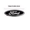 Sticker For Ford MK4 Taurus Escape Ecosport Edge Focus Ranger Mondeo Fiesta Kuga Fusion 58x22mm Alloy Car Steering Wheel Emblem