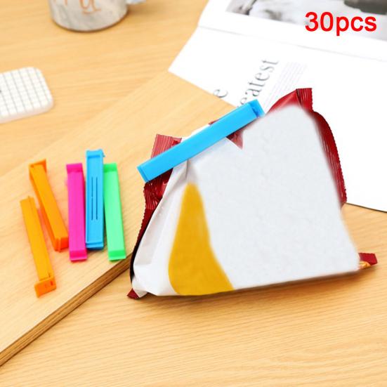 

30шт пластиковый пакет запечатывания закуски чай зажим зажимы фиксатор герметик кухня