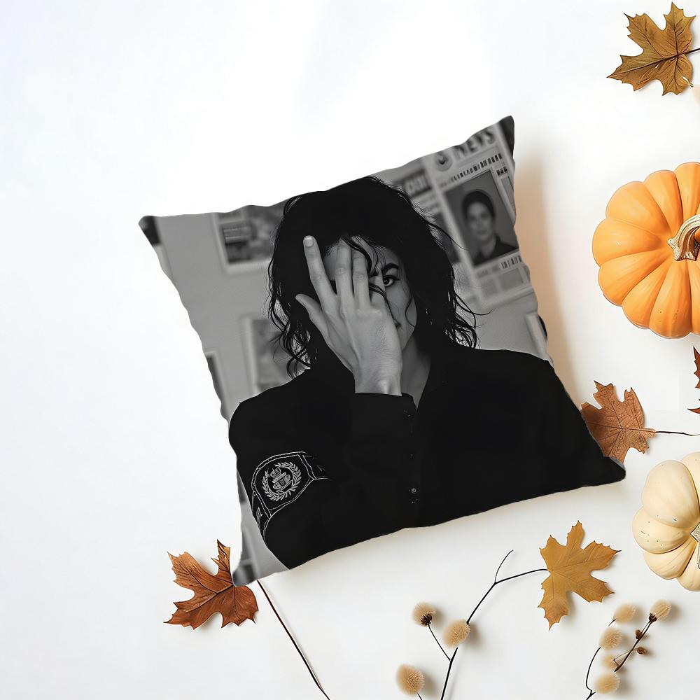 Michael Jackson Kissenbezug Waschbar Leinen Kissenbezug Weich für Tägliches Sofa Bett Wohnzimmer Dekoration