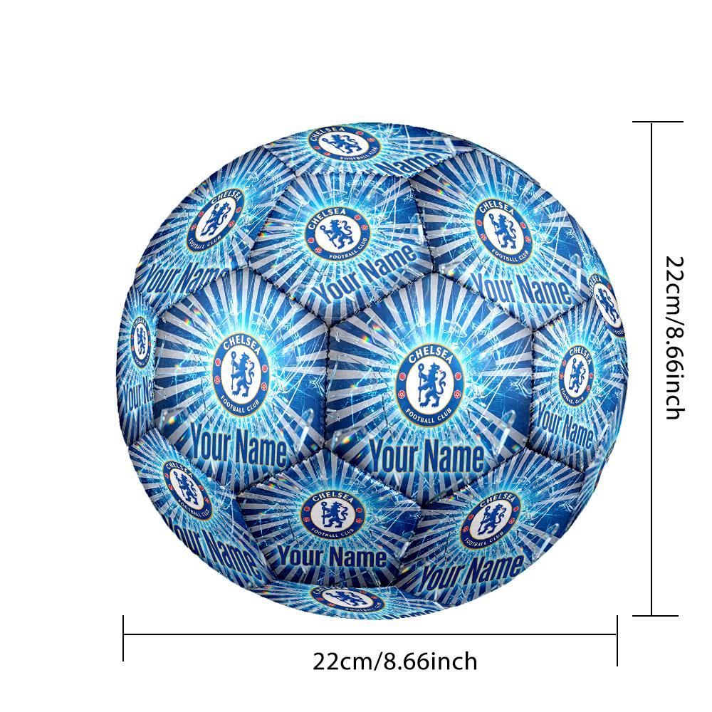 Personalized Size 5 Football Chelsea FC Pattern Outdoor Game Sports Ball Gift