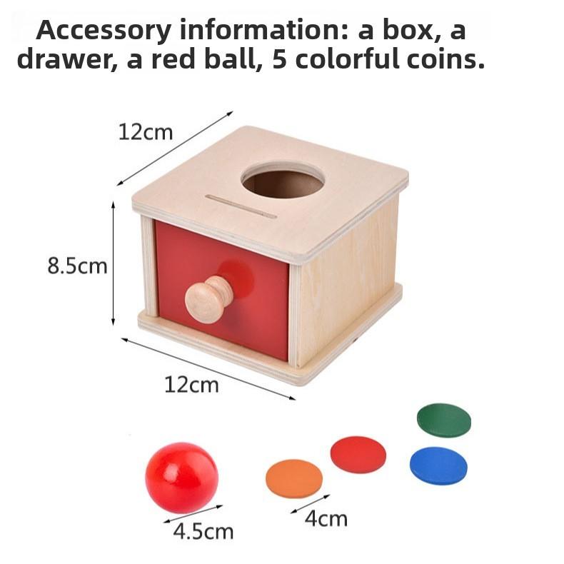 Montessori Toddler Coin And Ball Sorting Box For Early Education And Fine Motor Skills Development