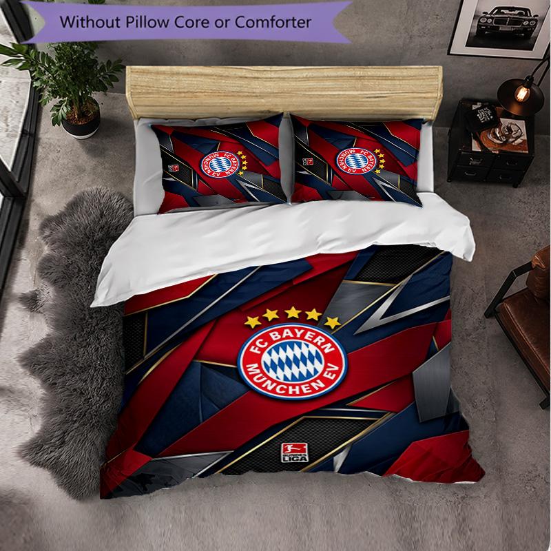 Set Biancheria da Letto Bayern Monaco Modello 3 Pezzi Morbida Copripiumino in Microfibra con Federe per Camera da Letto