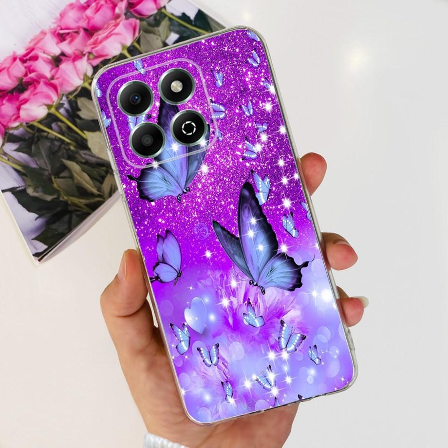 For Honor X6b JDY-LX1 Case Coque Clear Silicone Soft Back Cover For Honor X6a Plus Phone Bumper Coque Funda Dinosaur Cat Dragon