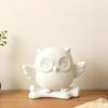 3D Printed Owl Figurine Cute Owl on Tree Branch Statue Mini Forest Animal Ornament for Home Office Table Desk Mantle TV Stand Bookshelf Decor