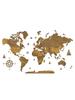 Wooden 3D World Map Pattern XII Country Borders 90X56