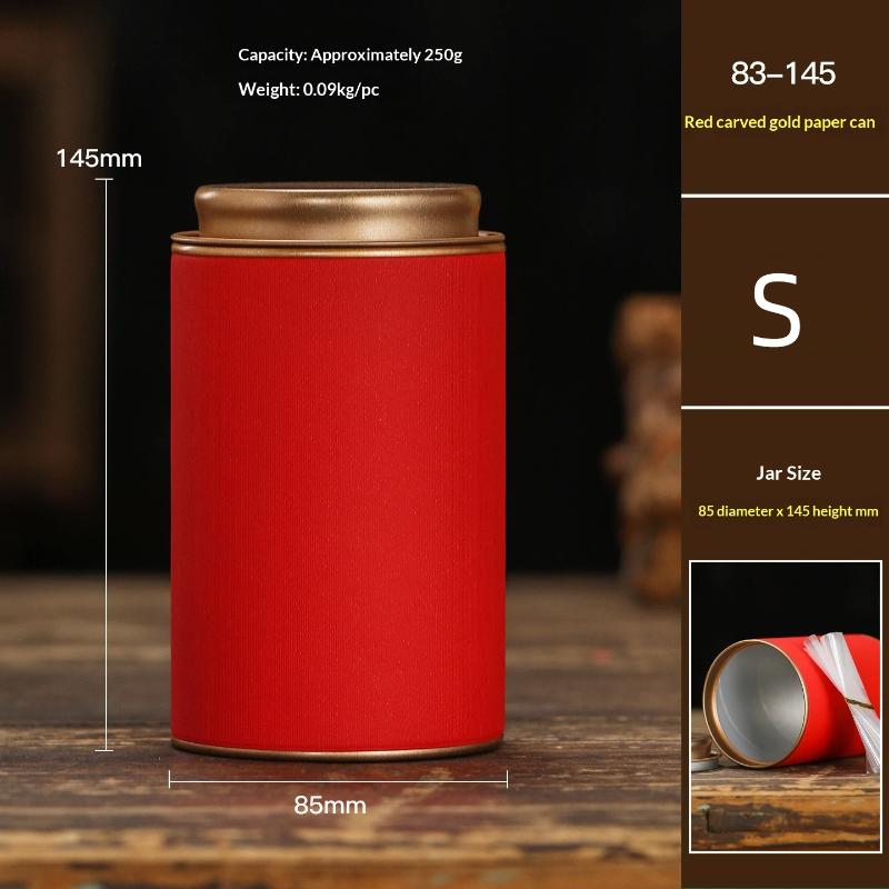 Mini Tea Caddy Sealed Storage Paper Tank Portable Travel Tea Boxes Tea Tin Containers Coffee Canister Kitchen Spice Candy Jar