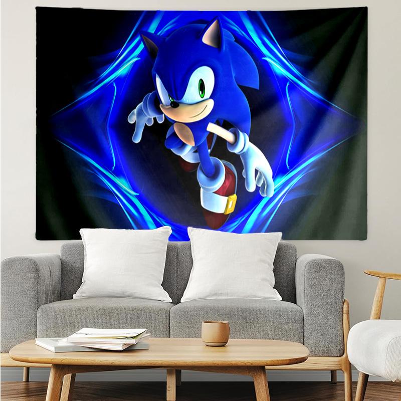 1PC Hedgehog Speed Adventure K-pop Music Group Tapestry Accessories for Bedroom,Livingroom, Dormitory Room Wall Decor Fan Birthday Gifts