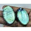 46-46 MM Natural Labradorite Multi Oval Cabochon Loose Gemstone 2 Pcs Lot D-216