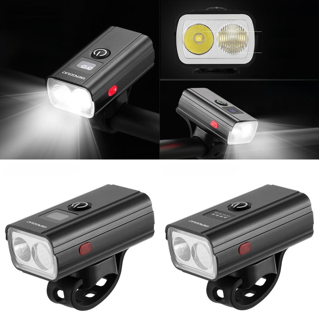 Bicycle Front Light Usb Rechargeable Aluminum Alloy Waterproof Night Riding Gear