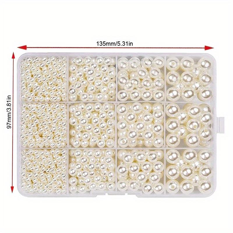 1320Pcs Beads Set for Jewelry Making DIY Crafts Elegant Spacer Beads with Holes Round Beads