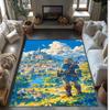 Zelda Crystal Velvet Rug, Soft Anti‑Slip Crystal Velvet Carpet for Living Room Bedroom Home Decor