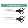 Hair Cutting Scissors Thinning Shears 6 Inch Professional Stainless Steel Barber Scissors with Sharp Blades for Men Women Black