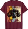 Monster Trucks Are My Jam Retro Truck Lover Gift Unisex T-Shirt