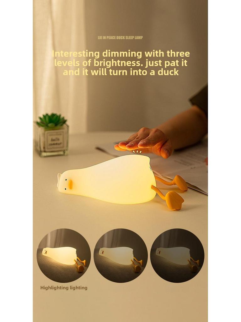 Silicone Duck Night Light & Phone Holder - Children's Gift