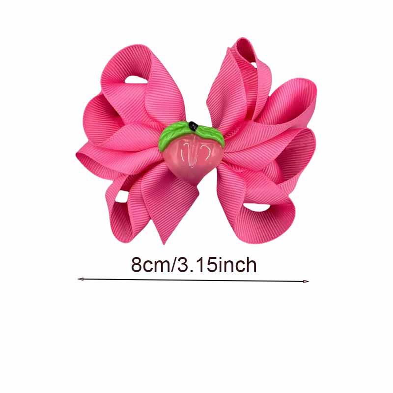 European & American Cute Fruit Hair Clips: Strawberry & Pineapple Bow Hair Accessories for Kids