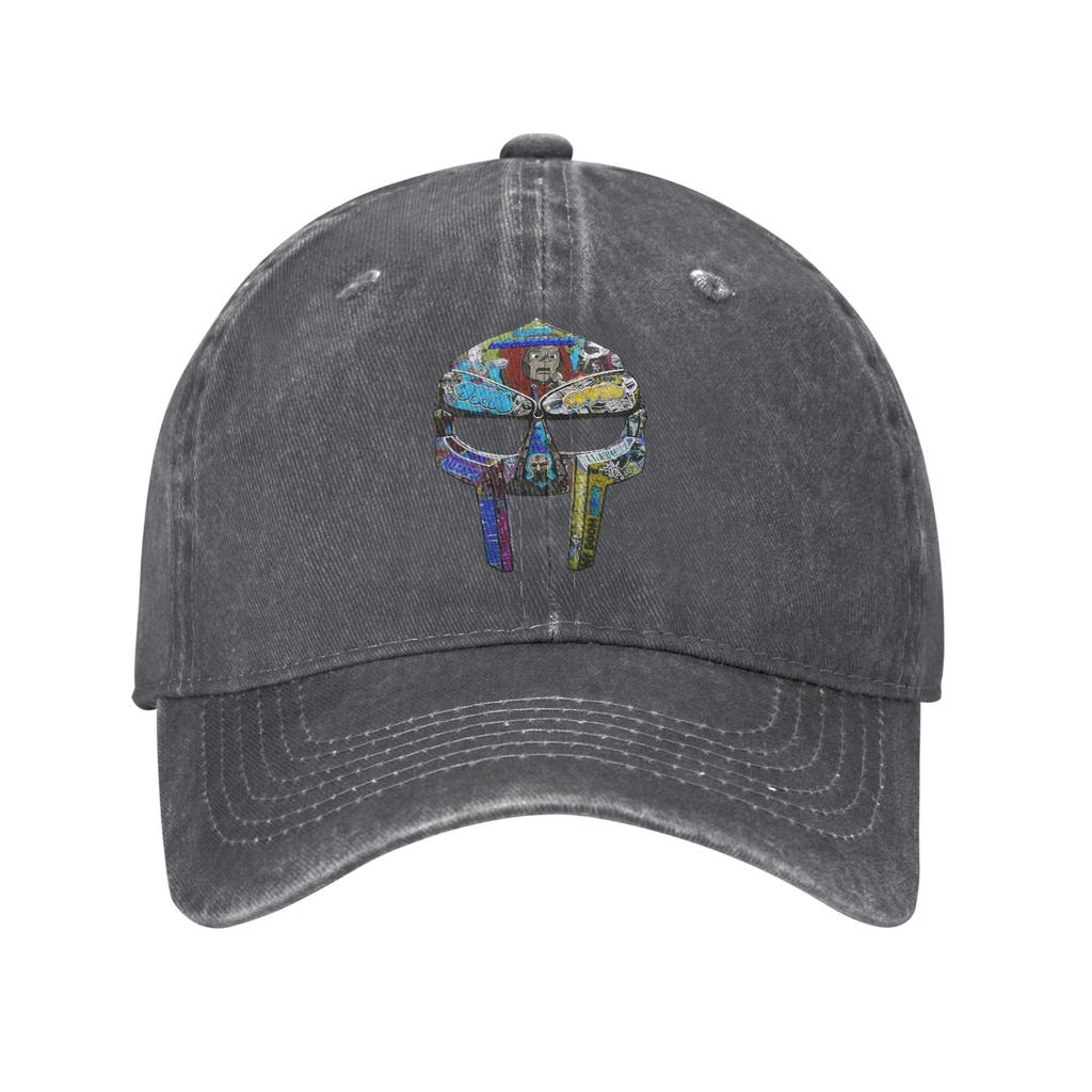 Rapper Mf Dooms mask Men Women Baseball Cap  Distressed Washed Caps Hat Retro Outdoor Activities  Unstructured Soft Snapback Cap