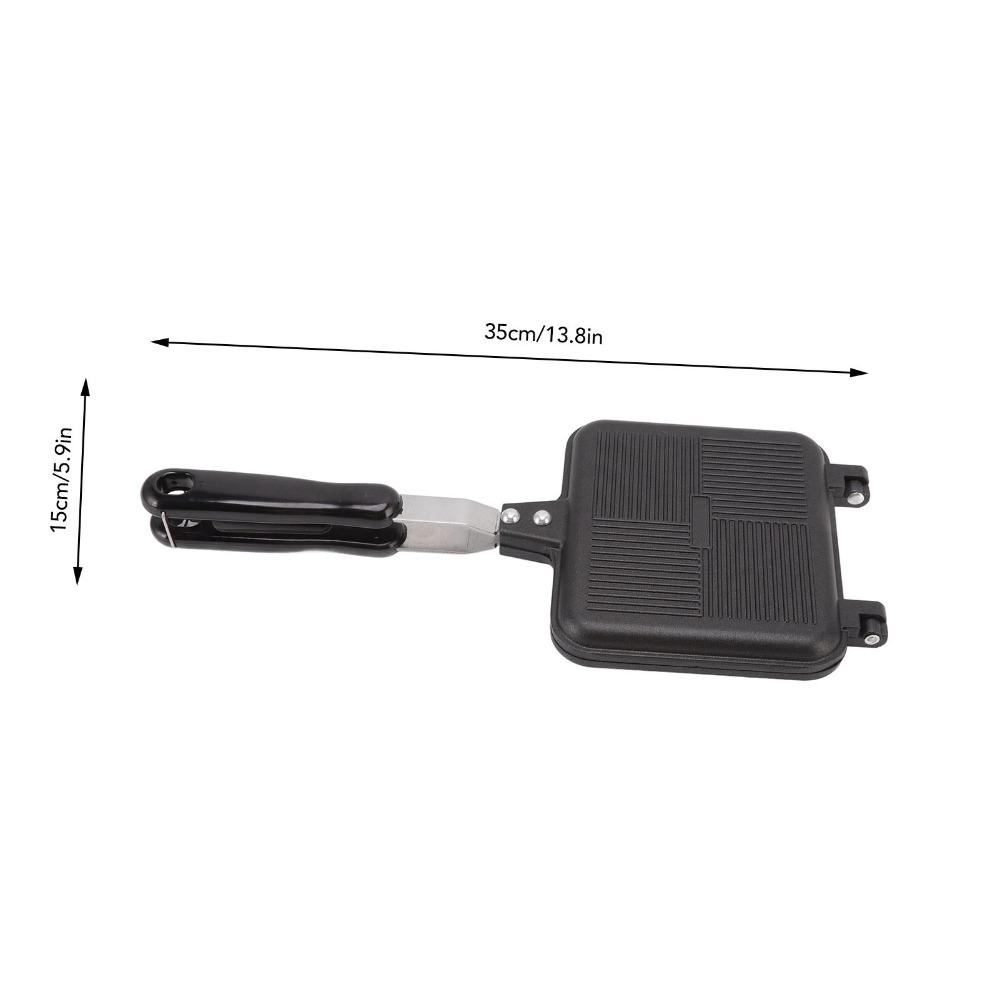 Square Frying Pan Aluminum Non Stick Pancake Pan Flipper Anti Scalding Handles Omelette Skillet Indoor & Outdoor