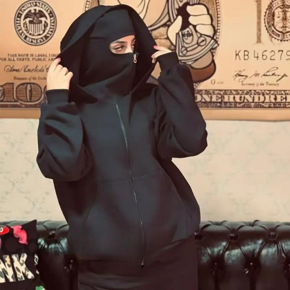 Podzimní/Zimní Ninja Bunda na zip Mikina Pánská a Dámská Unisex Mikina Design s maskou Cold Culture Sportovní oblečení