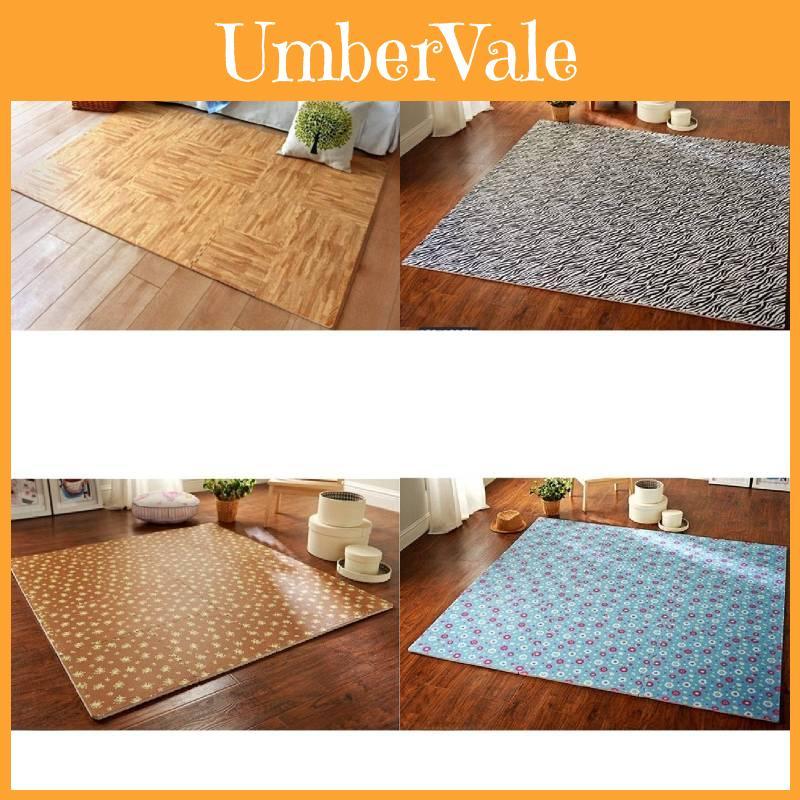 Minde Garden Floral Foam Puzzle Play Mat For Kids Bedroom And Lounge Safety Play Area