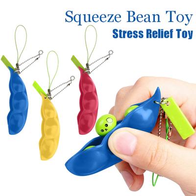 Creative Novelty Peas Decompression Toy Keychain To Improve Pressure Toy