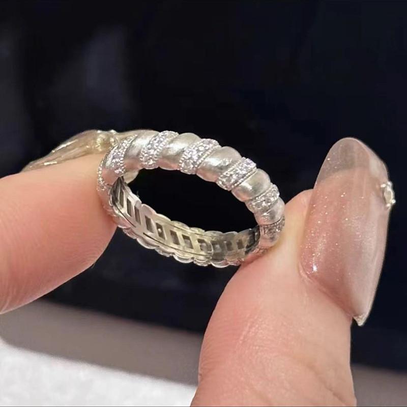 Stylish Geometric Open Ring With Dazzling Zircon Stone And Elegant Pearl For Women