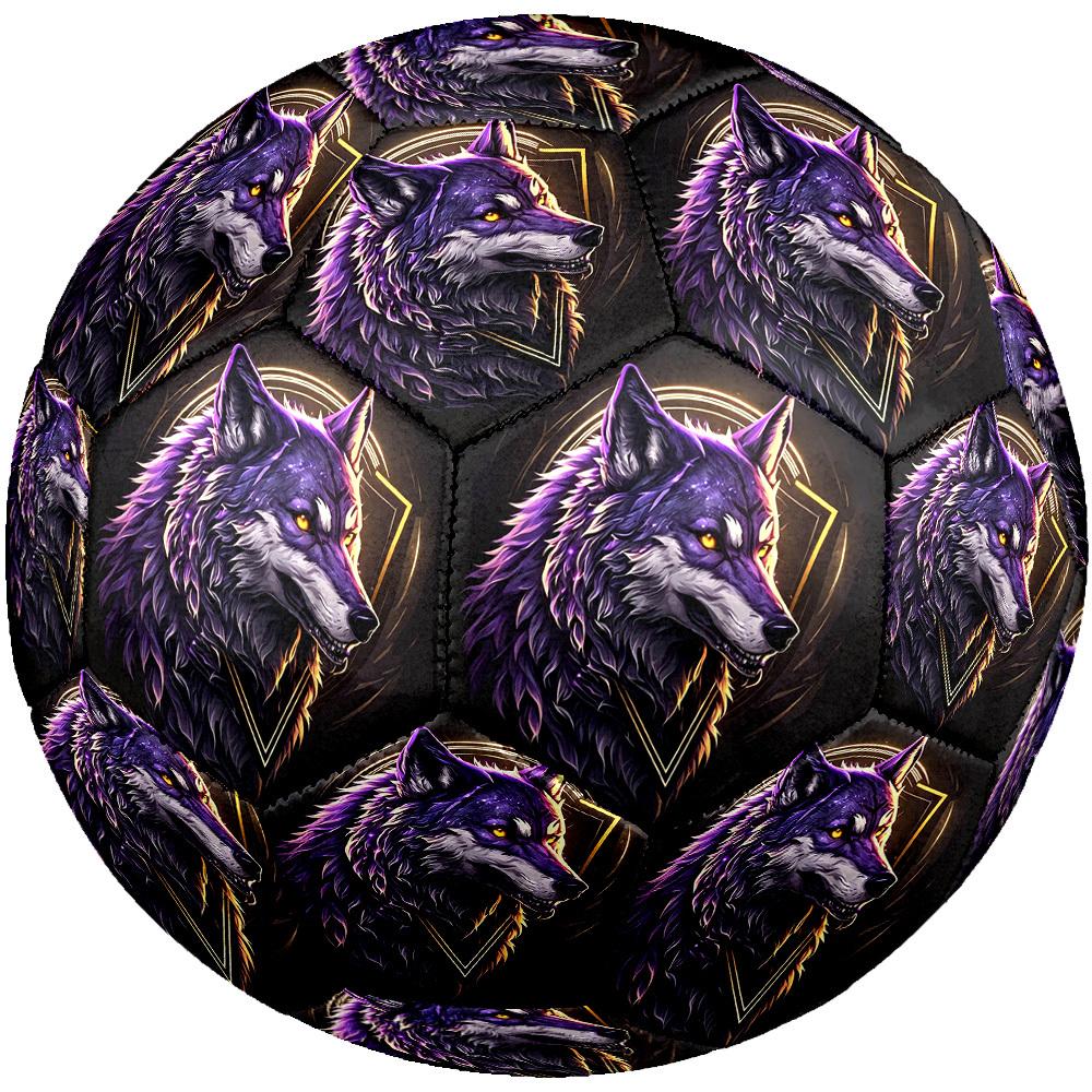 1pc Wolf Spirit Art Theme Soccer Ball Football, Size 5, Lightweight PVC, Outdoor Training Soccer Ball,Gift j60417