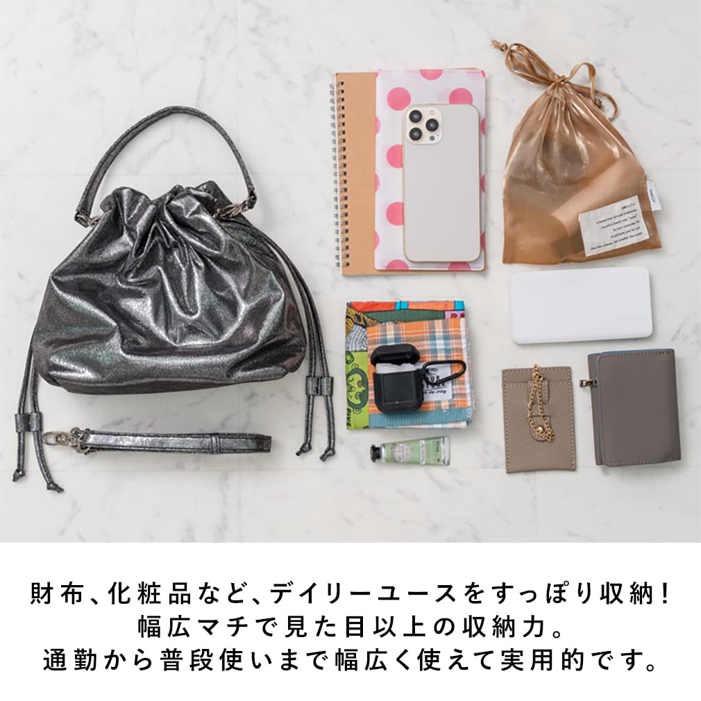 VITAFELICE Metallic 2-Way Shoulder Bag for Women (inb-10059p) (Silver)