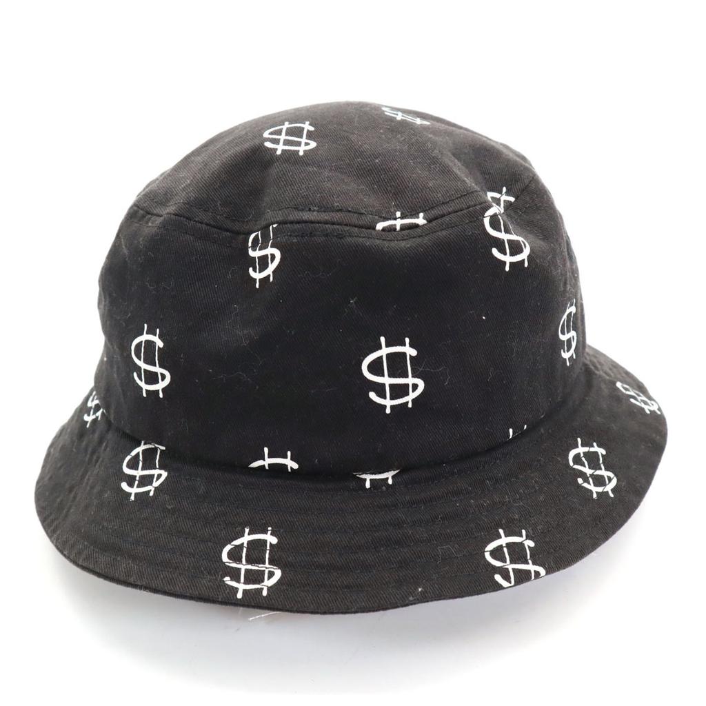 Stussy All-over Print Bucket Hat L Black Women Used