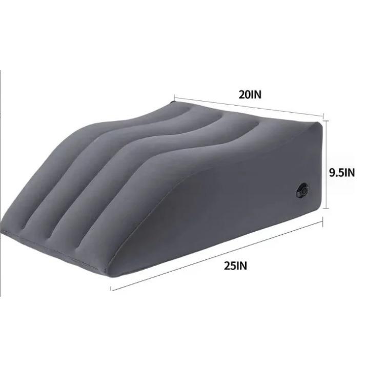 Blow Up Wedge Pillow Inflatable Cushion Head, Shoulder, Back, Leg Support Support Adjustable Travel Wedge Pillow for Bed Home