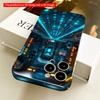 2DFlat Neon Corridor Glow Phone Case All Inclusive Film Hard Phone Case, Compatible with iPhone 18 Pro Max 17 16 15 14 13 12 11