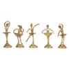 Brass Beautiful Dancing Lady Idol Home Décor Showpieces Ladies Statue Set of 5 Statues.