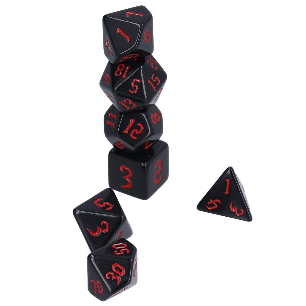 7pcs Polyhedral Dice Acrylic DND Polyhedral Game Dice Toys for Table Playing Game