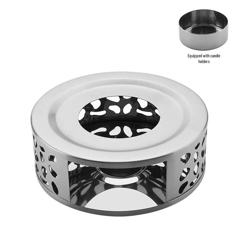 

Portable Stainless Steel Tea Warmer - Outdoor Campfire Candle Heating Base Stainless Steel