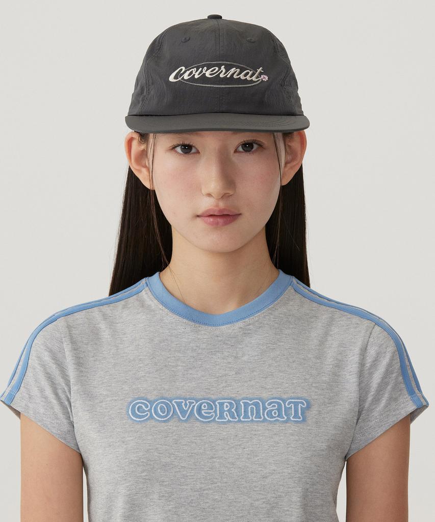 COVERNAT WOMAN Clover Heart Nylon Duck Cap Charcoal