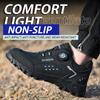 Scarpe da Lavoro di Sicurezza da Uomo con Punta in Acciaio Bottone Rotante Pelle Nera Antiscivolo Scarpe da Lavoro da Uomo Sneakers Leggere Sneakers da Lavoro Protettive