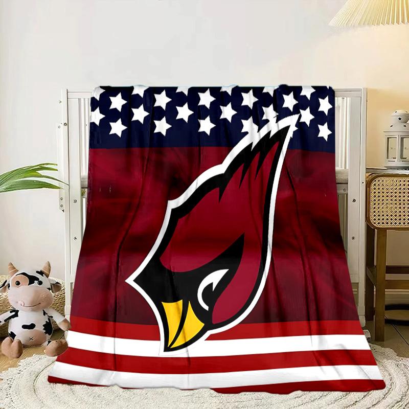Arizona Cardinals Flag Portable Blanket/Soft Blanket Bedding Blanket Suitable for Travel Camping Living Rooms Offices Sofas Fan Gifts